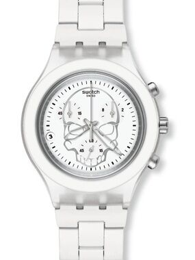 Swatch White Skull Chrono Watch FULL-BLOODED men’s watch